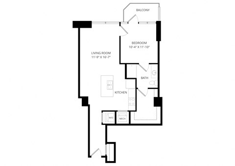 a floor plan of a home with an open floor plan